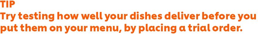 menu that delivers well