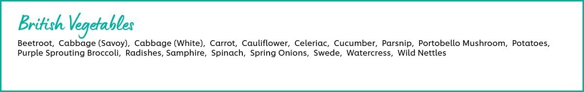 British vegetables