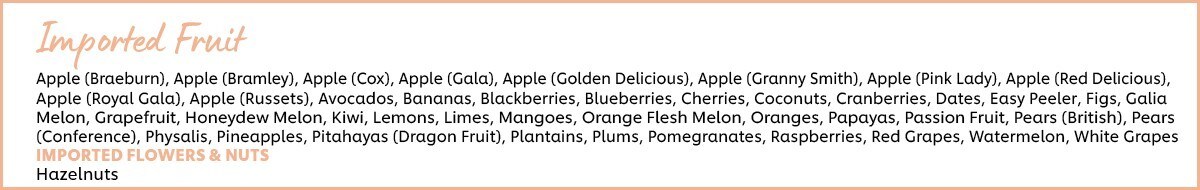 Imported Fruits
