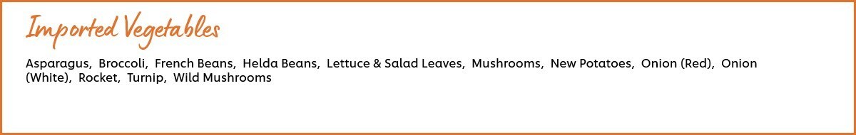Imported vegetables