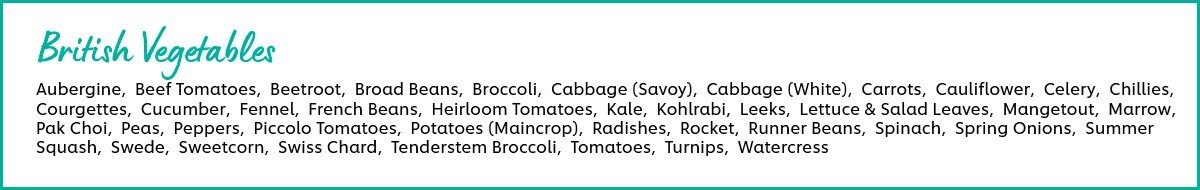 British vegetables