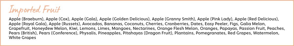 Imported fruit