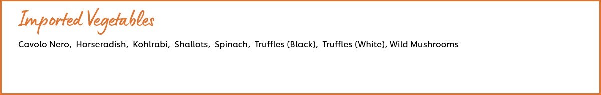 Imported vegetables
