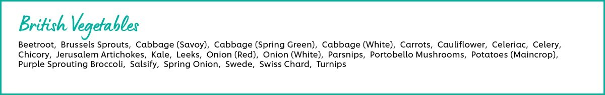 British vegetables