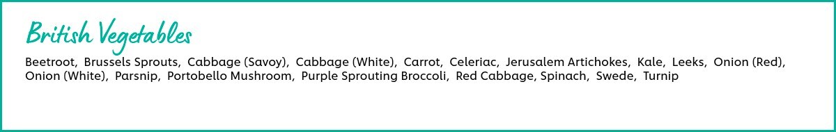 British vegetables