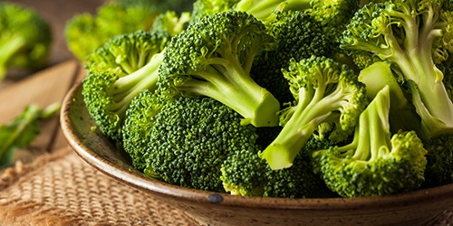 Healthy Green Organic  Raw Broccoli Florets Ready for Cooking
