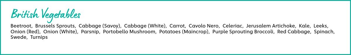 British vegetables