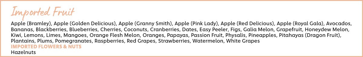 Imported fruit