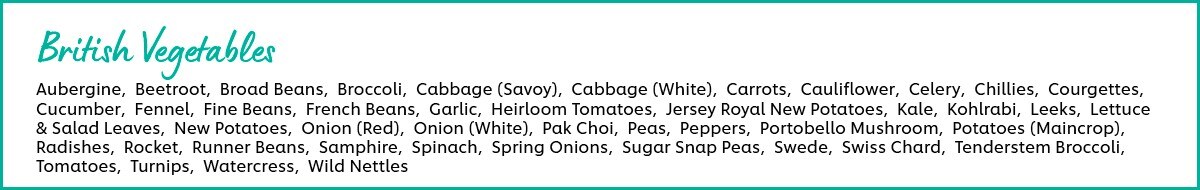 British vegetables