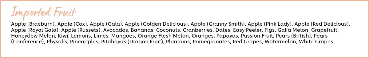 Imported fruit