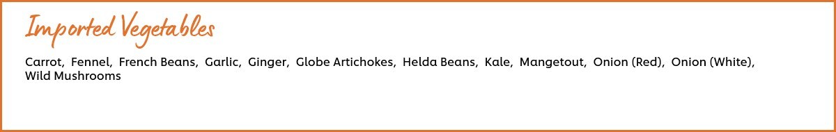 Imported vegetables