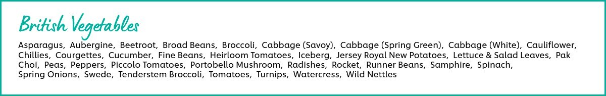 British vegetables