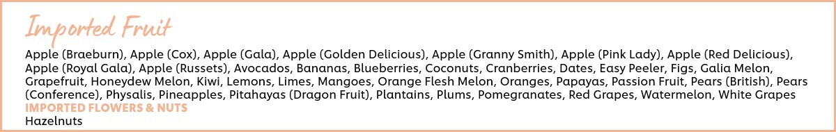 Imported fruit