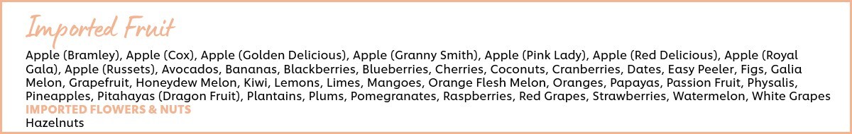 Imported fruit