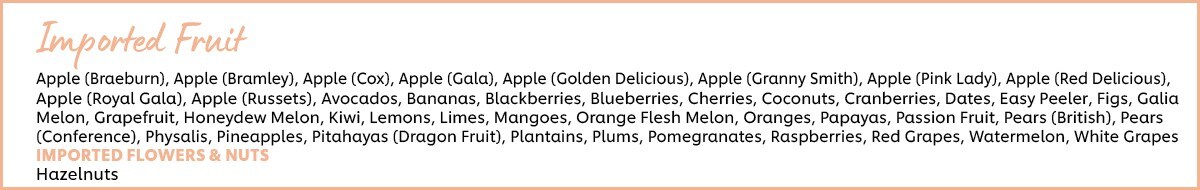 Imported fruit
