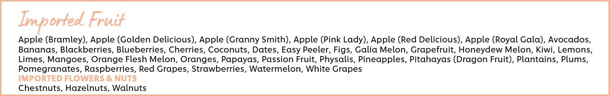 Imported fruit