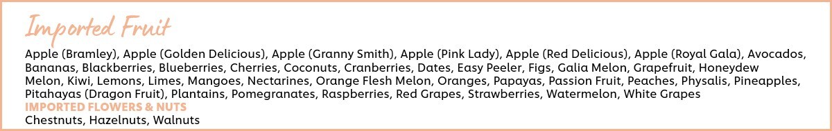 Imported fruit
