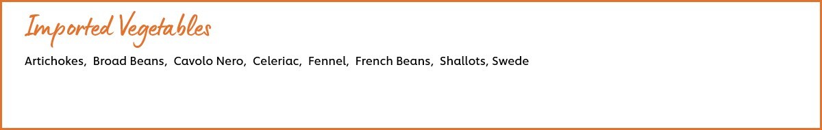 Imported vegetables