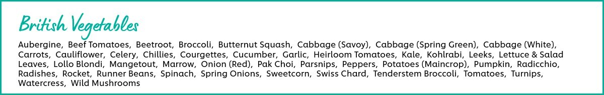 British vegetables