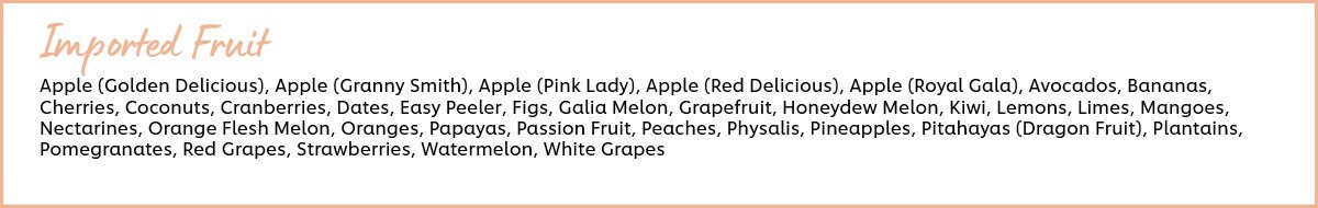 Imported fruit