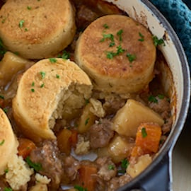 Beef and Vegetable Casserole with Cobbler top Beef and Vegetable Casserole with Cobbler top