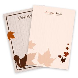 Autumn menu cards Autumn menu cards