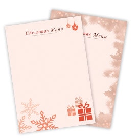 Christmas menu cards Christmas menu cards