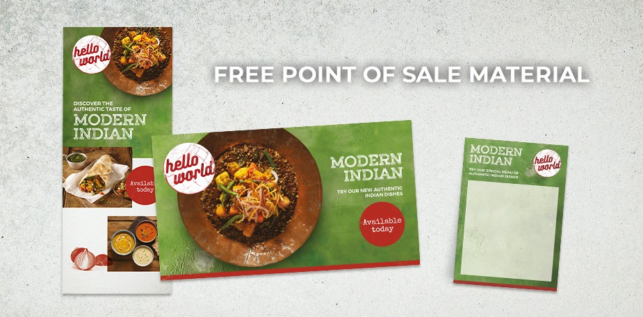 Help drive sales front of house with our downloadable POS material