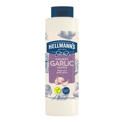 Hellmann's Chunky Garlic Sauce 850ml - 73% of guests have a better impression of an establishment when it uses brands they likeⁱ