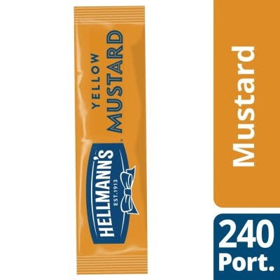 Hellmann's Mustard Portion Packs 240 x 10ml Portions