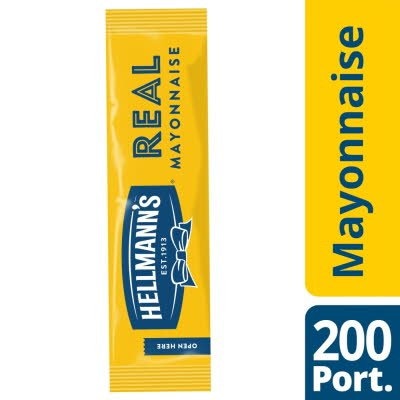 Hellmann's Real Mayonnaise 200 x 10ml Portions - 
