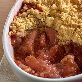 Apple and plum crumble Apple and plum crumble