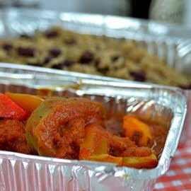 Butternut squash and sweet potato curry with rice and peas Butternut squash and sweet potato curry with rice and peas