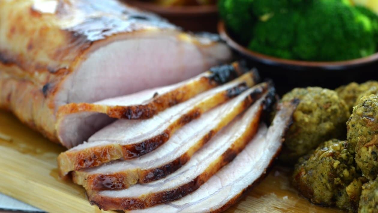 Ginger ale brined roast pork loin