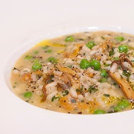 Pea and broad bean risotto Pea and broad bean risotto