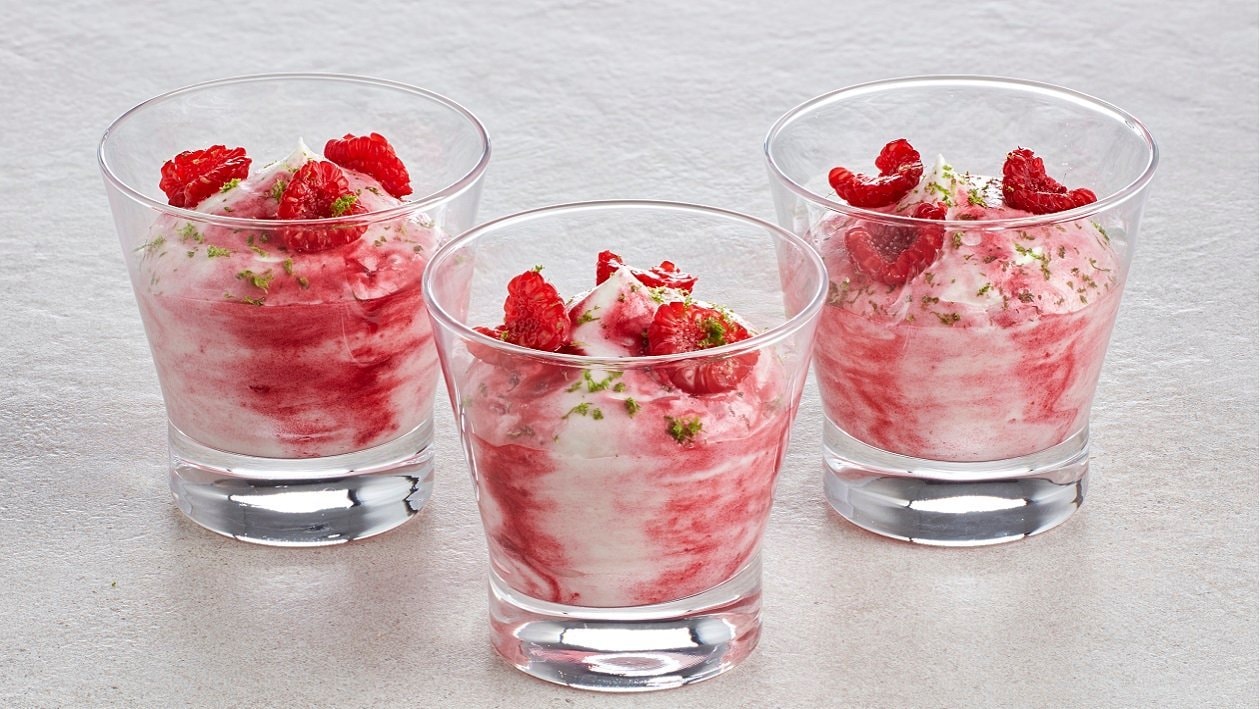 Raspberry Rippled Lemon & Lime Mousse