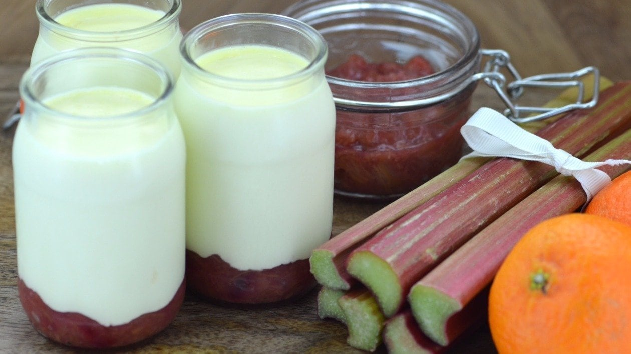 Rhubarb and Orange Posset