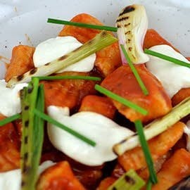 Sweet potato gnocchi with goat cheese Sweet potato gnocchi with goat cheese