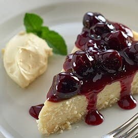 White chocolate and cherry cheesecake