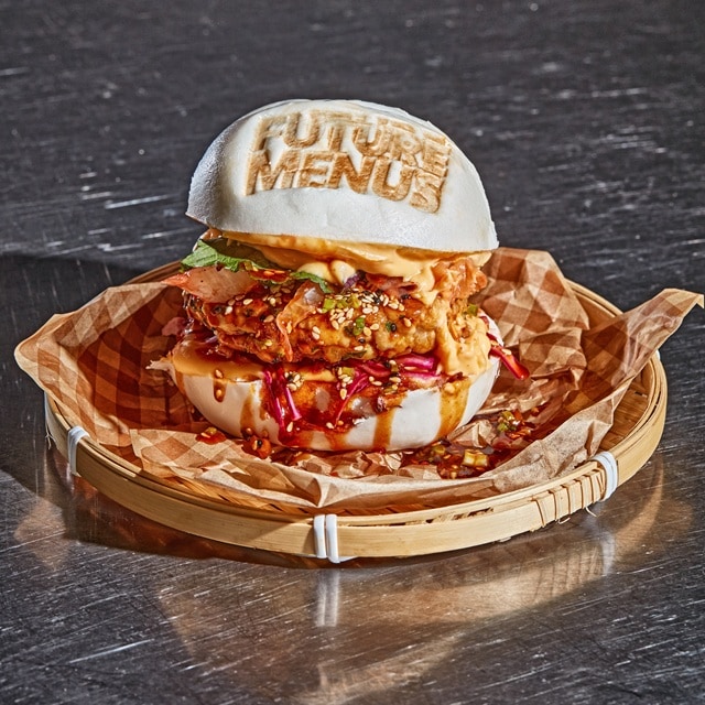 Future Menus Spicy Fried Chicken Bao Burger
