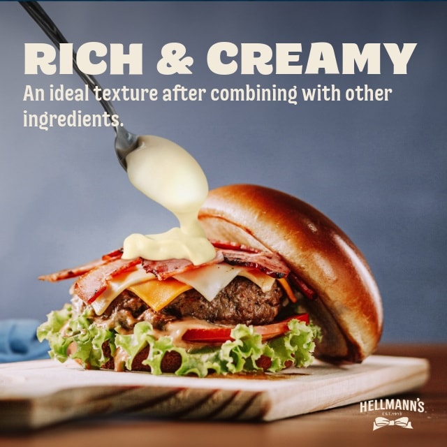 Hellmann's Real Mayonnaise Squeezy 430ml - The Nation's Favourite Mayonnaise* offers the Classic Hellmann's taste, texture and creaminess.