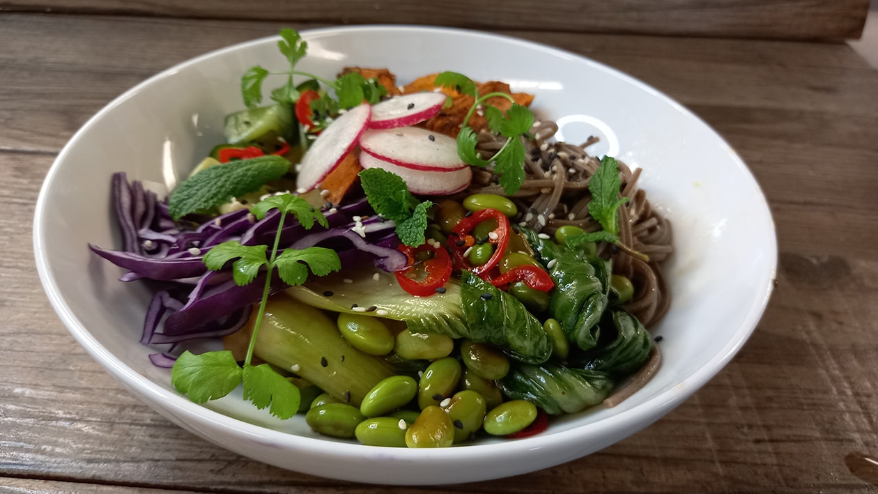 Beef Burnt ends Buddha bowl