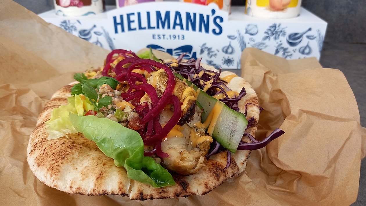 Chicken 'Shawarma' flat bread