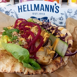 Chicken 'Shawarma' flat bread Chicken 'Shawarma' flat bread